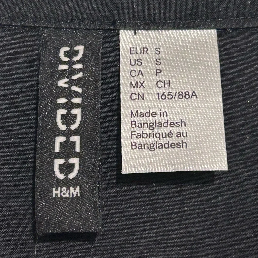 H&M Black Longline Shirt - Picture 2 of 2